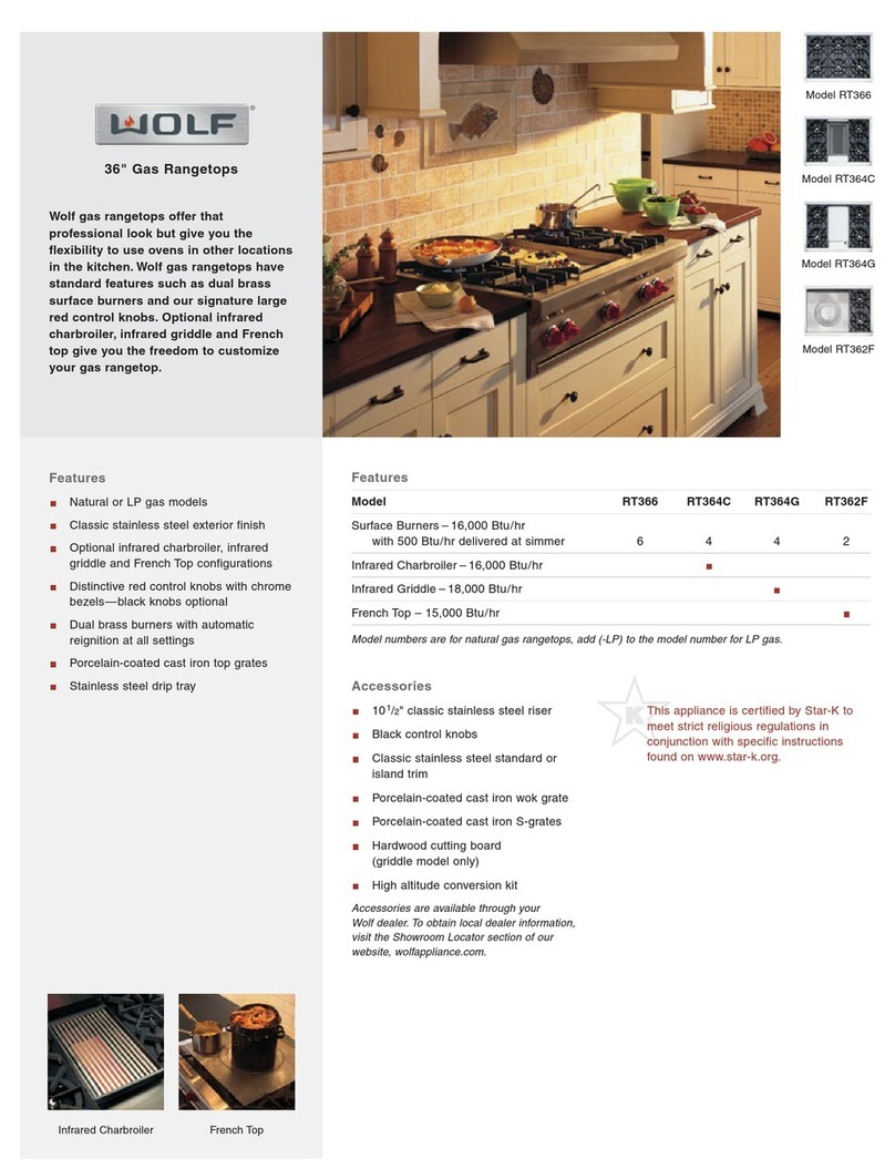 Wolf RT362F Specifications