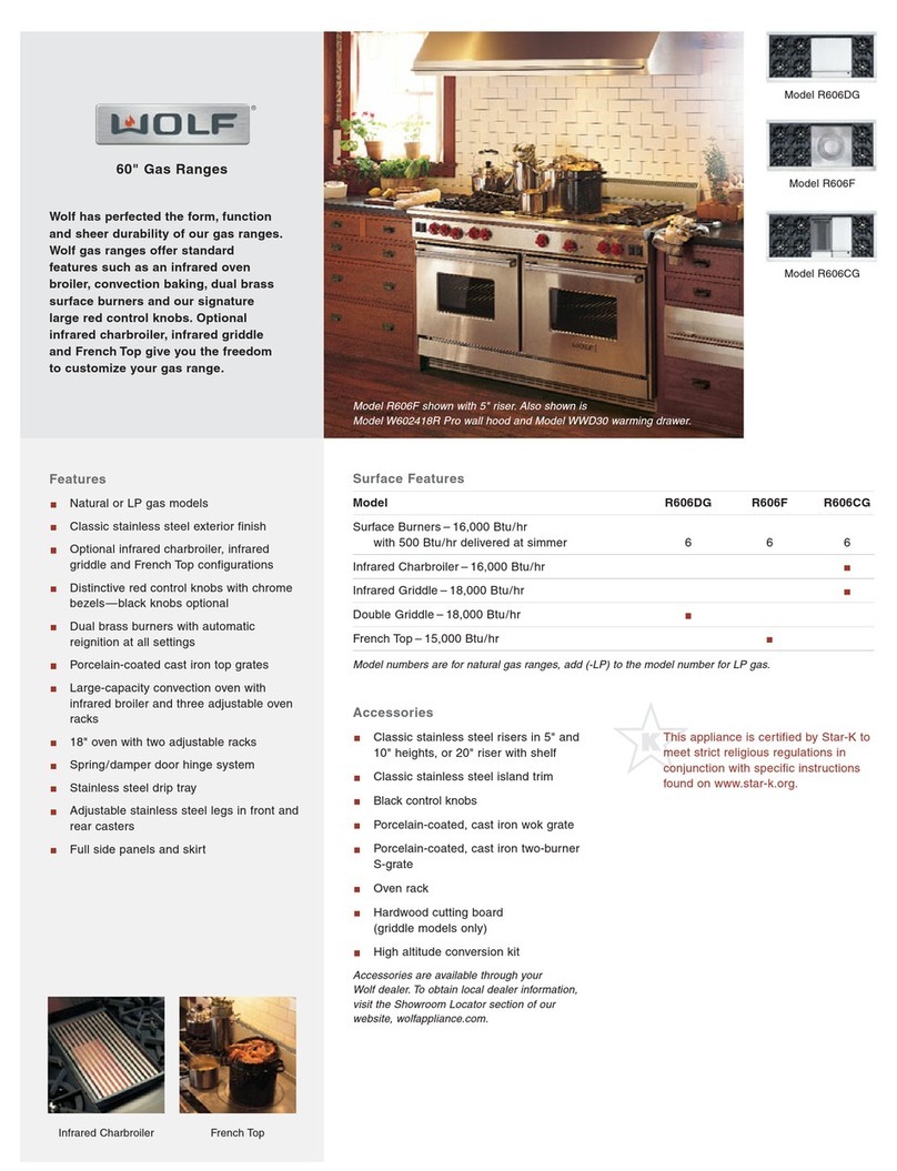 Wolf R606CG Specifications
