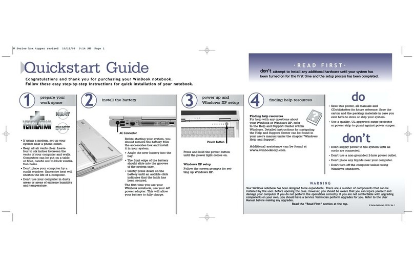 Winbook W100 quick start guide