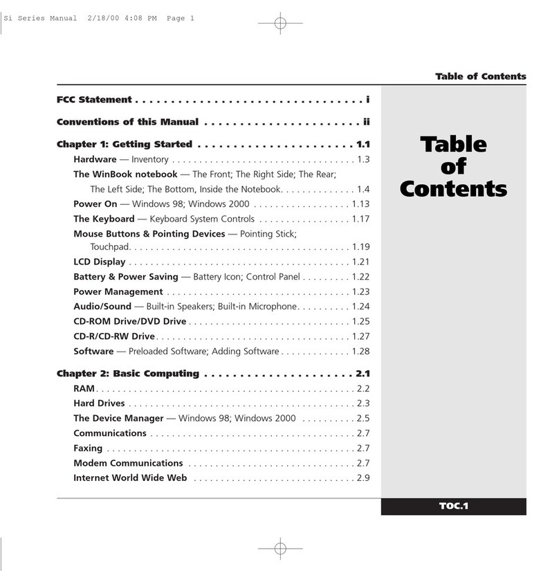 Winbook SI User manual