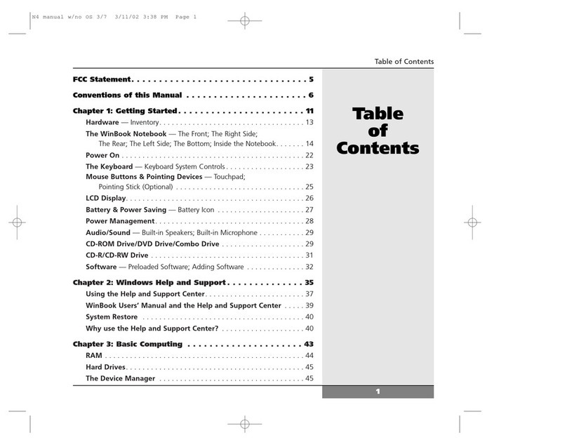 Winbook N4 User manual Winbook N4 User manual