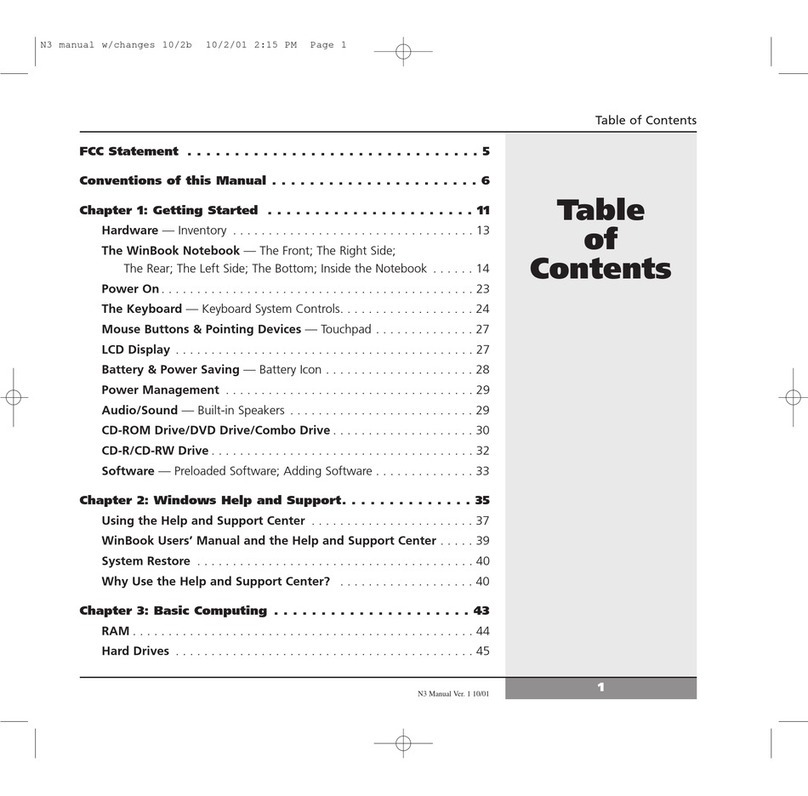 Winbook N3 User manual Winbook N3 User manual