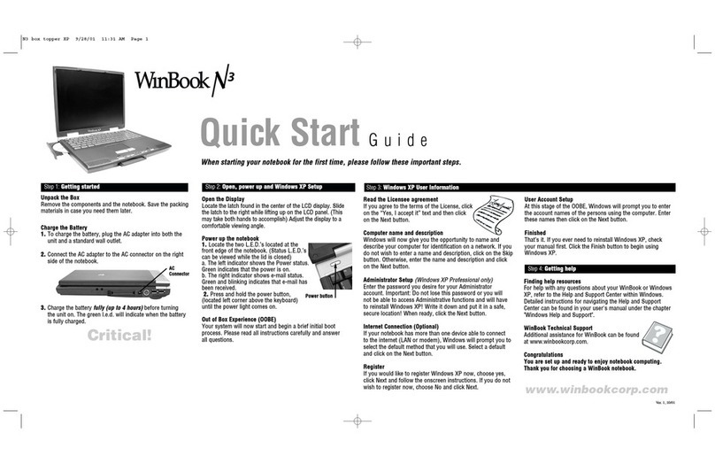 Winbook N3 User manual Winbook N3 User manual