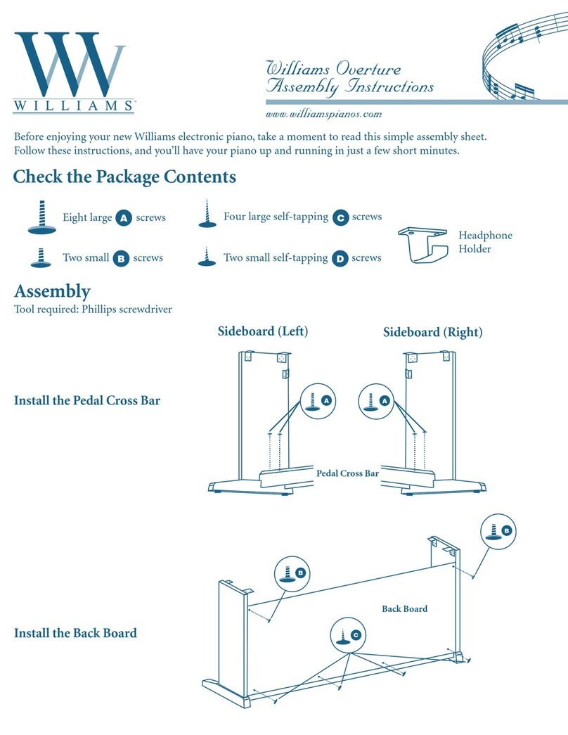 Williams Piano Overture User manual