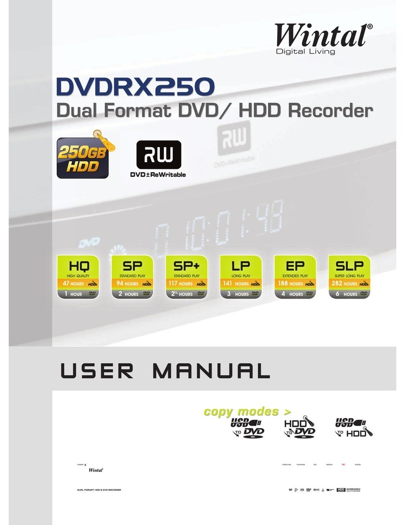Wintal DVDR-X250 User manual