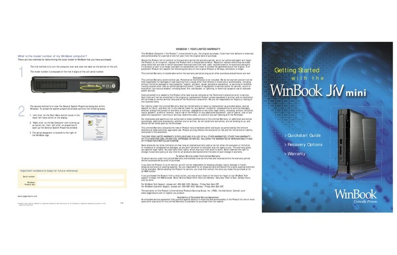 Winbook Jiv Mini User manual