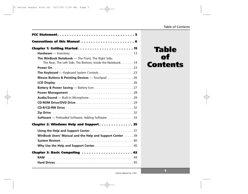 Winbook Z1 User manual Winbook Z1 User manual