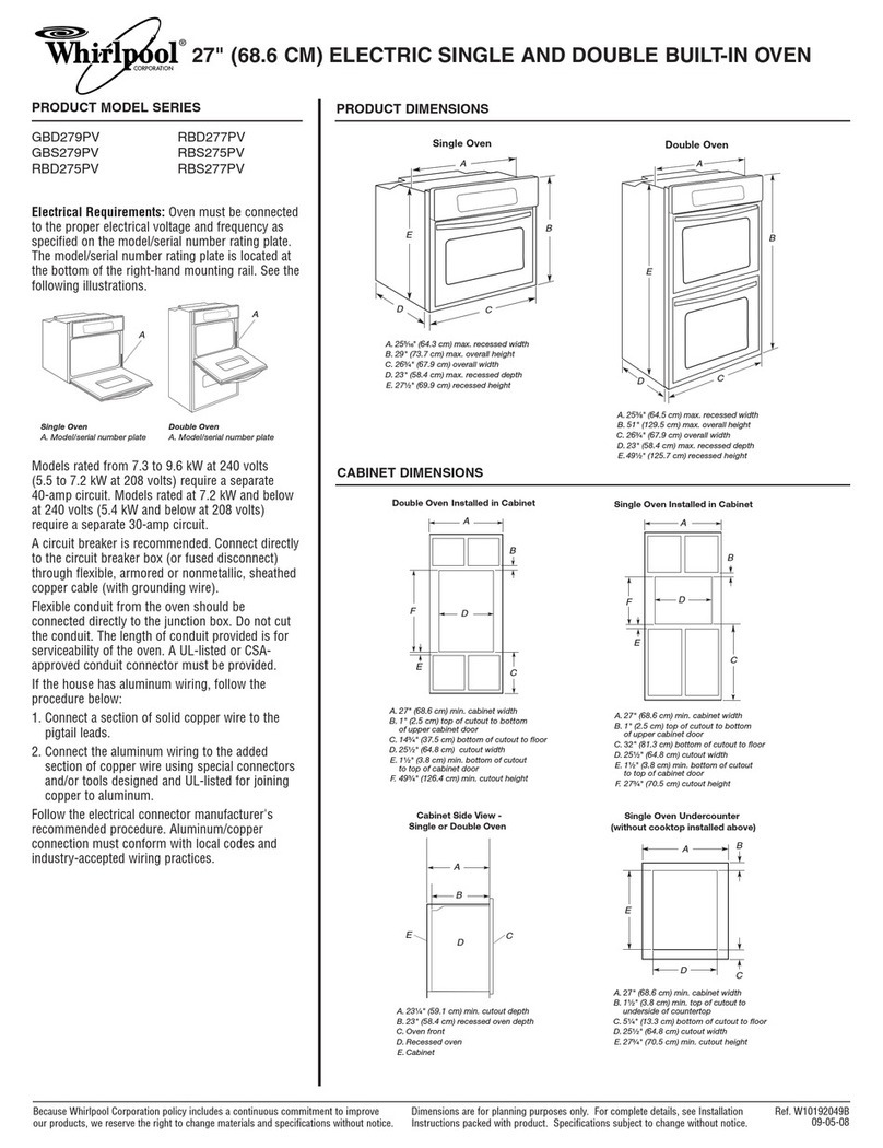 Whirlpool GBD279PV Dimension Guide