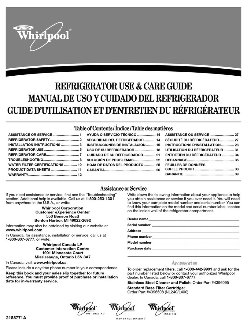 Whirlpool ED5FHEXN User manual