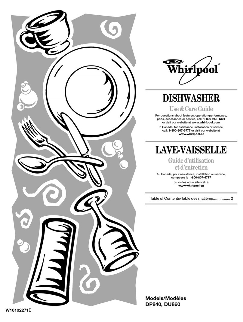 Whirlpool DP840SWS Use and care guide