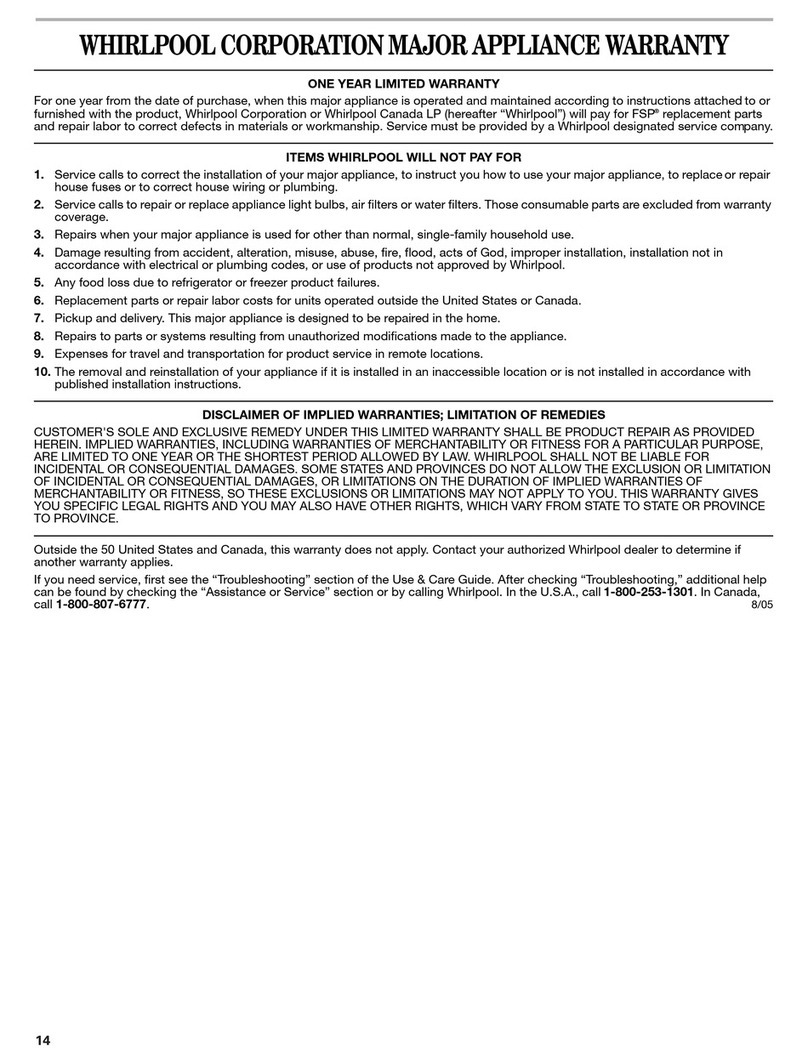 Whirlpool GZ7936XHS Parts list manual