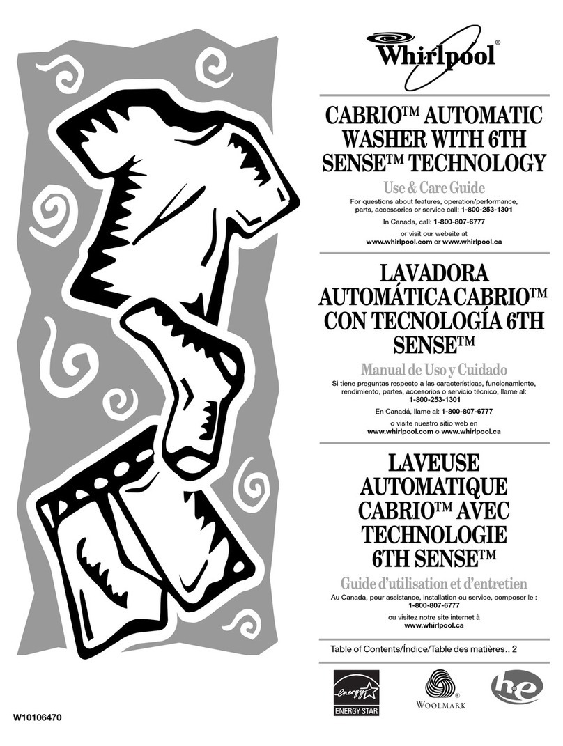 Whirlpool Cabrio WTW6400S Use & care guide