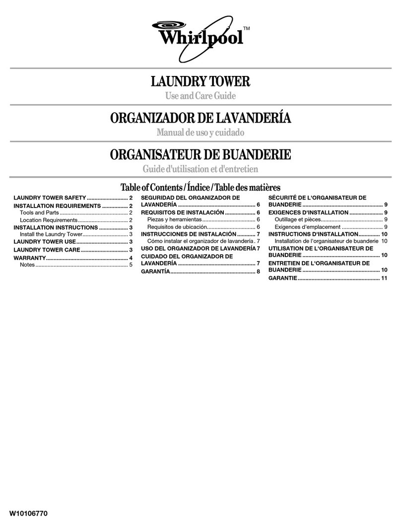 Whirlpool WVP9000S Use and care guide