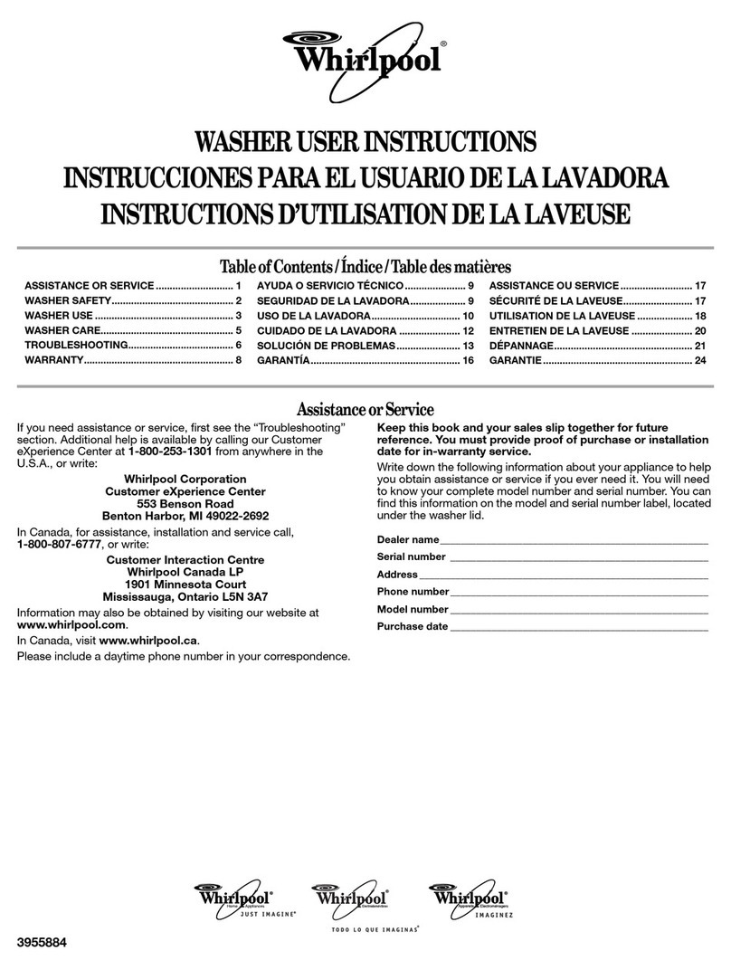 Whirlpool WTW5505S User manual