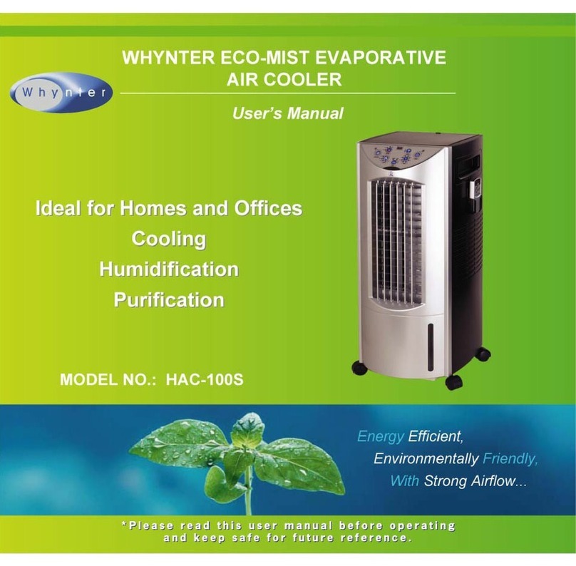 Whynter HAC-100S User manual