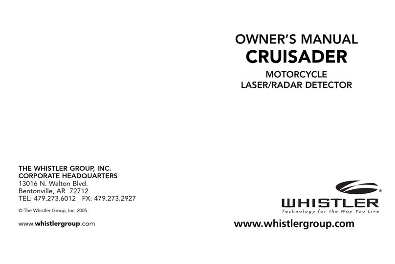 Whistler Cruisader User manual Whistler Cruisader User manual