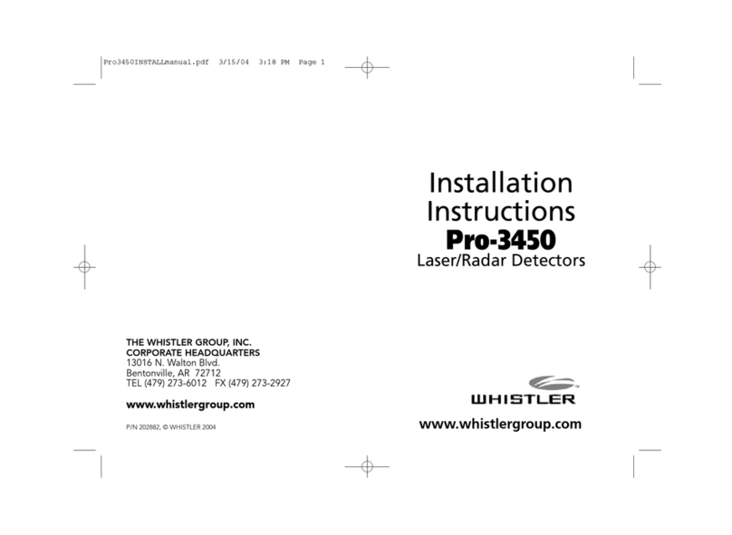 Whistler PRO-3450 User manual Whistler PRO-3450 User manual