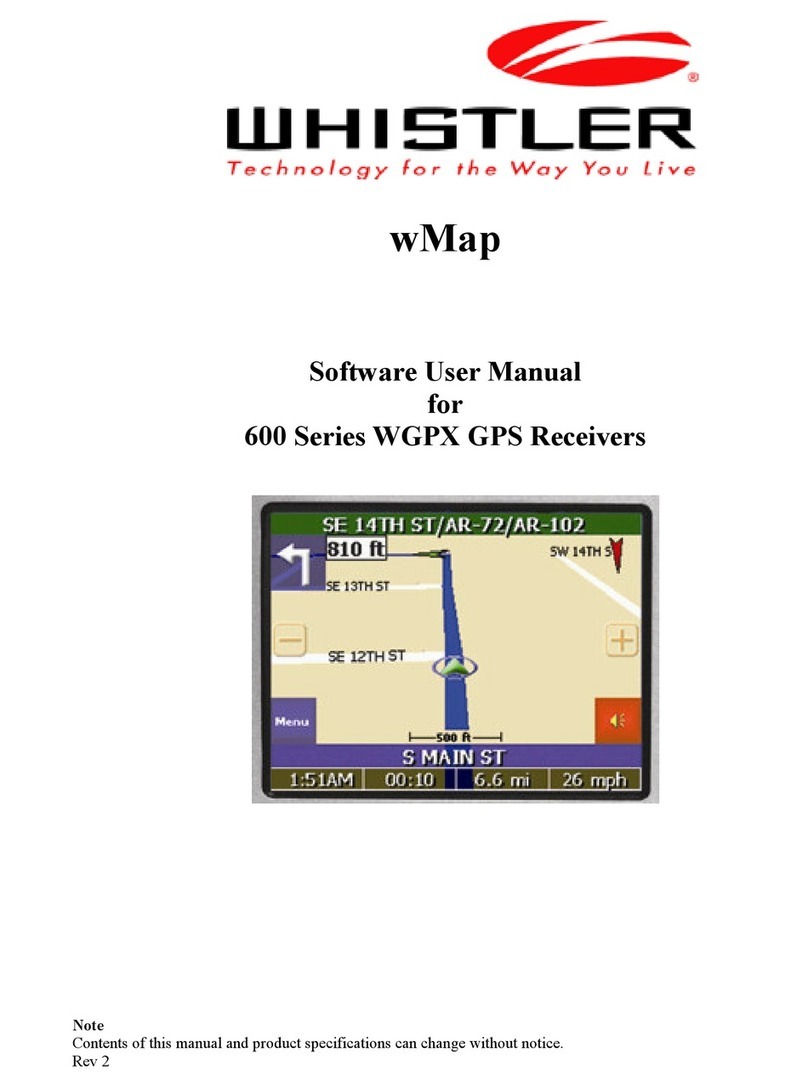Whistler Whistler WGPX-635 Software user manual