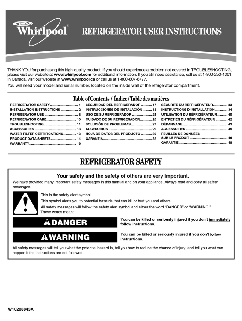 Whirlpool Gold GR2FHTXVS User manual
