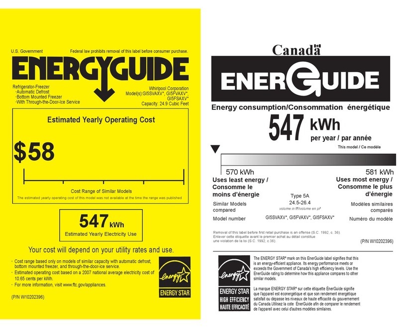 Whirlpool GI5FSAXV supplementary guide