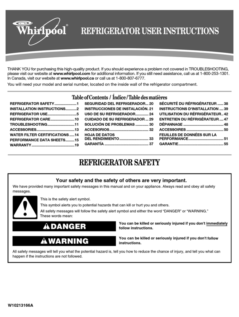 Whirlpool GS2KVAXVS User instructions