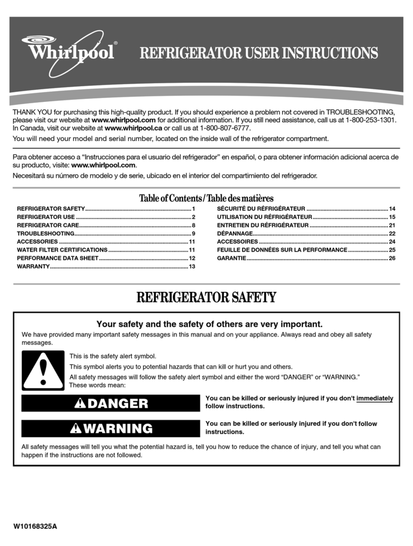 Whirlpool Gold GSC25C6EY User manual