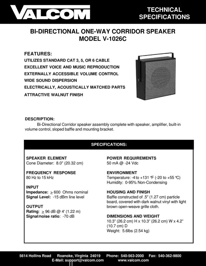 Valcom V-1026C User manual