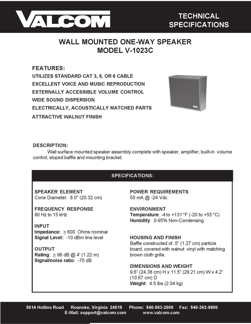 Valcom V-1023C User manual