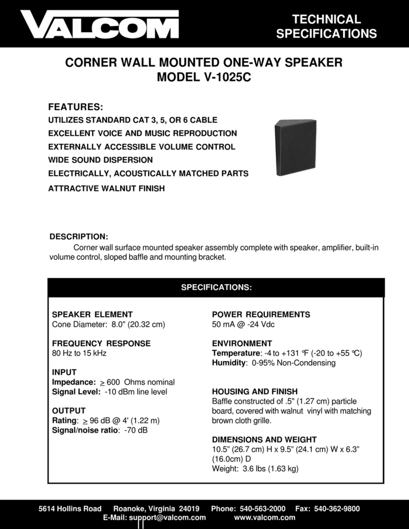 Valcom V-1025C User manual