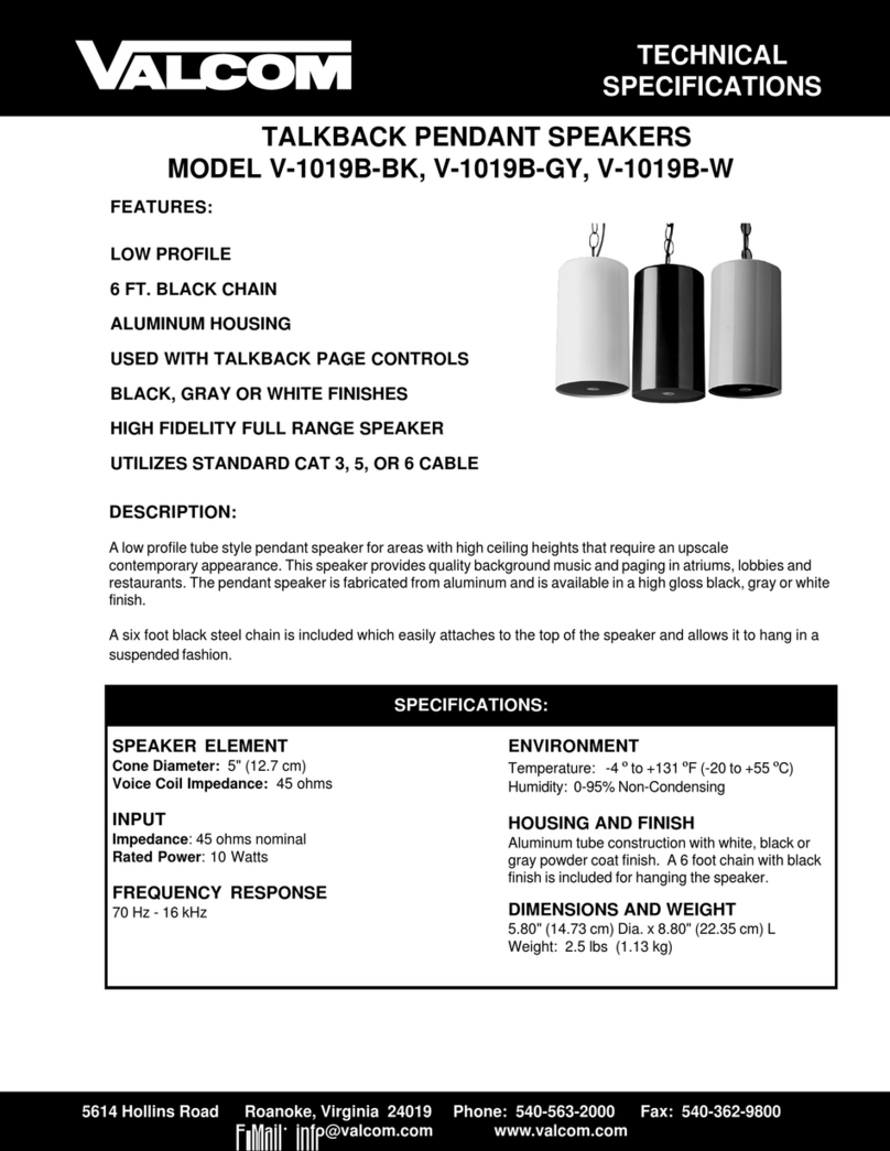 Valcom V1019B User manual