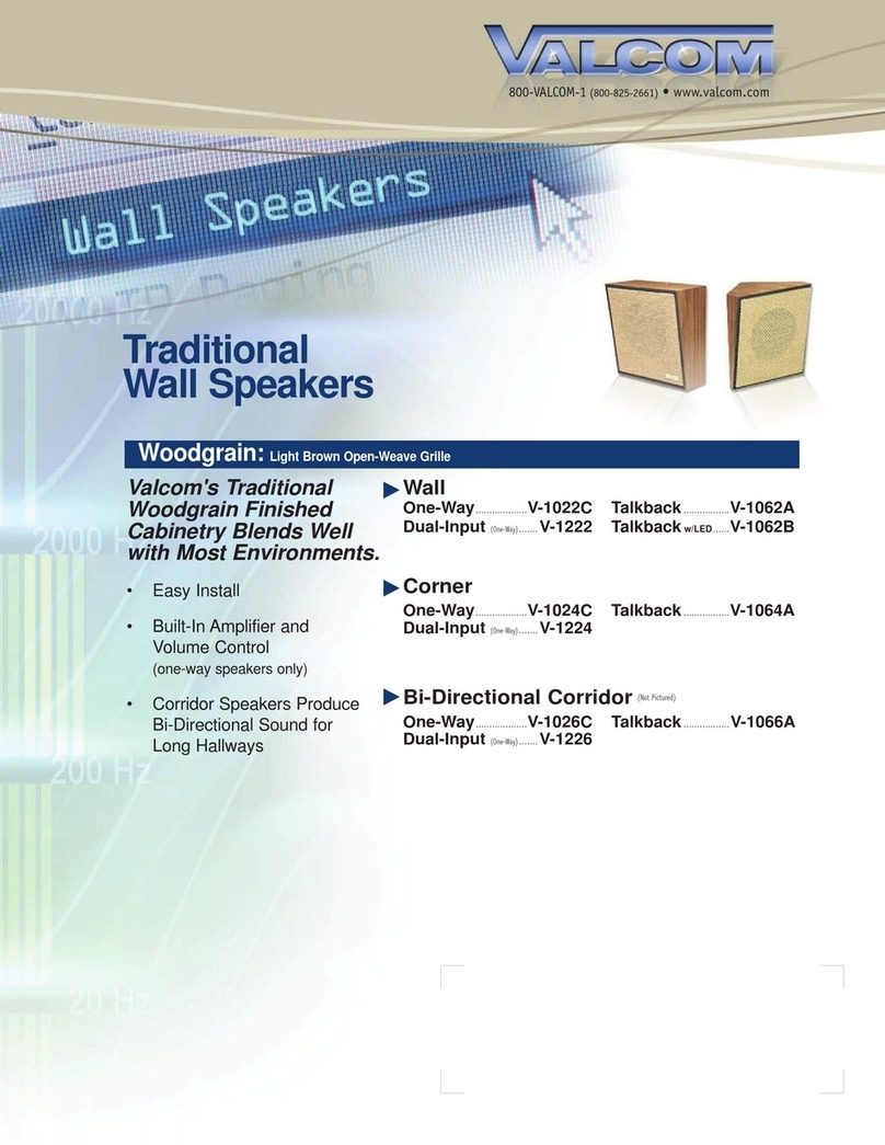 Valcom V1016 User manual