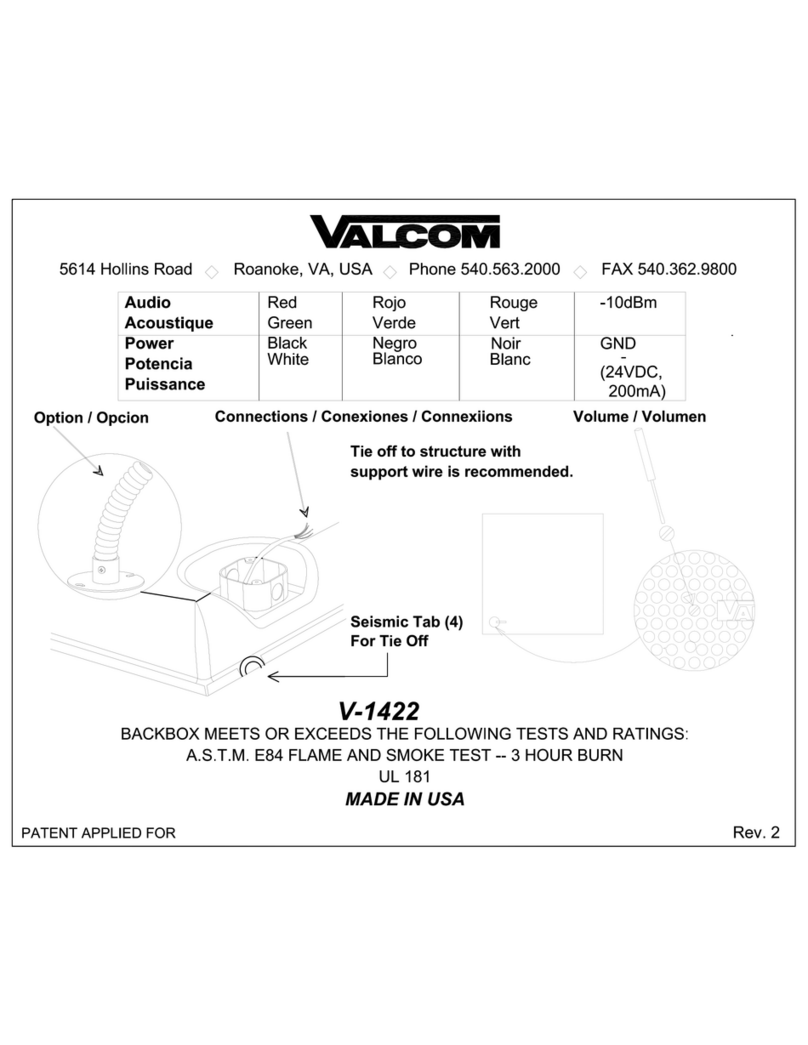 Valcom V-1422 User manual