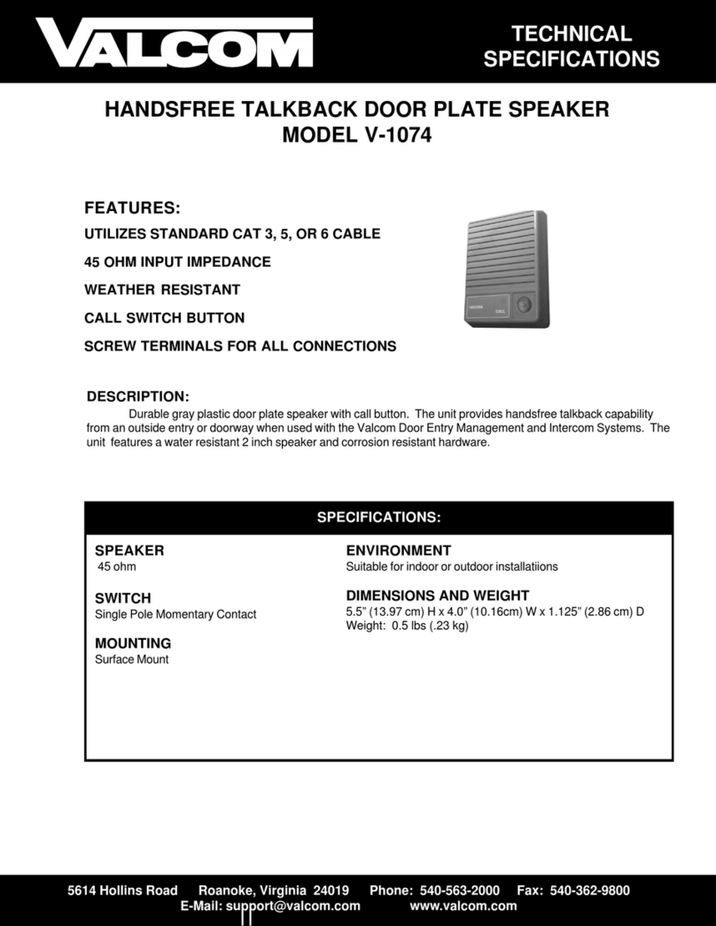 Valcom V-1074 User manual