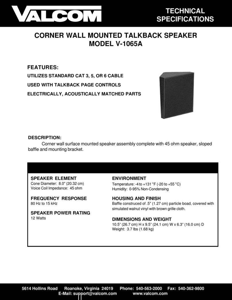 Valcom V-1065A User manual