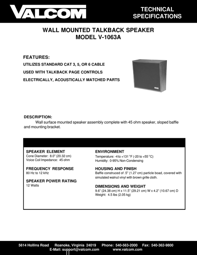Valcom V-1063A User manual