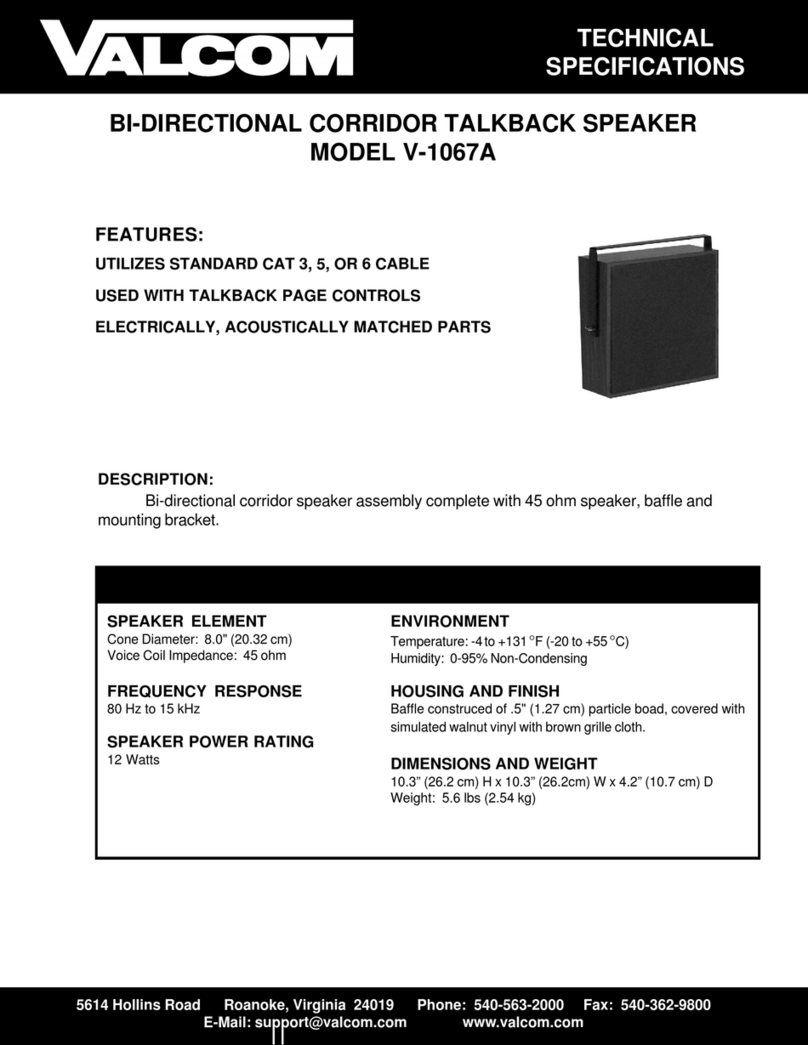 Valcom V-1067A User manual