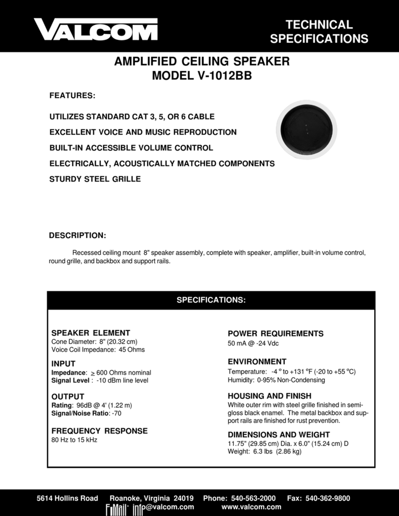 Valcom V-1012BB User manual