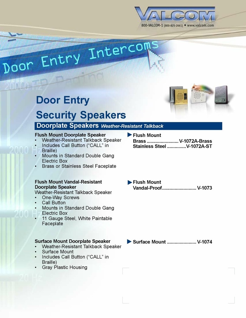 Valcom V-1072A-BRASS User manual