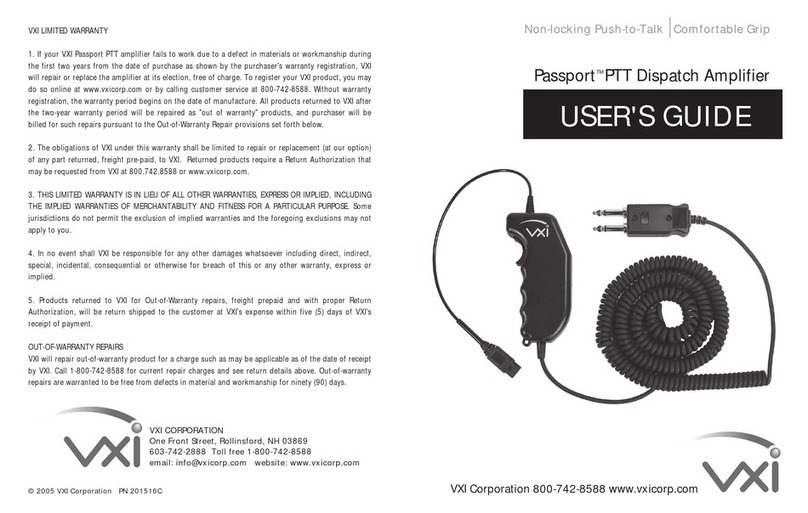 VXI Passport PTT User manual