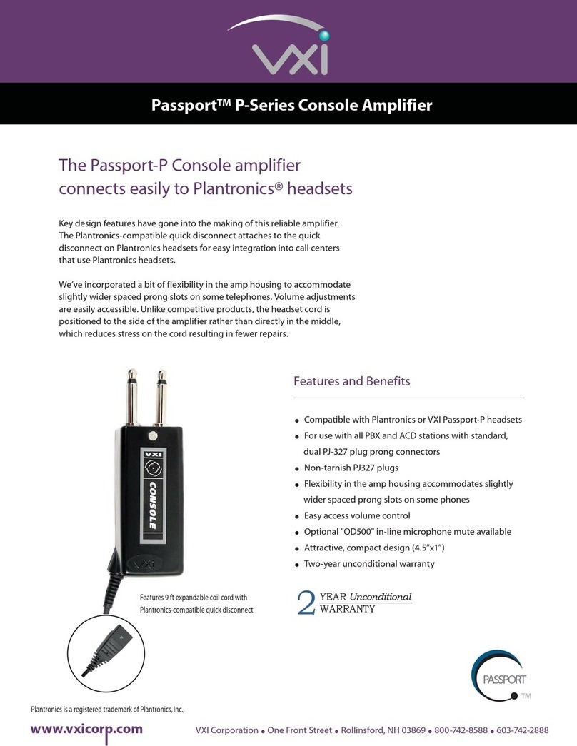VXI Passport Console-P User manual