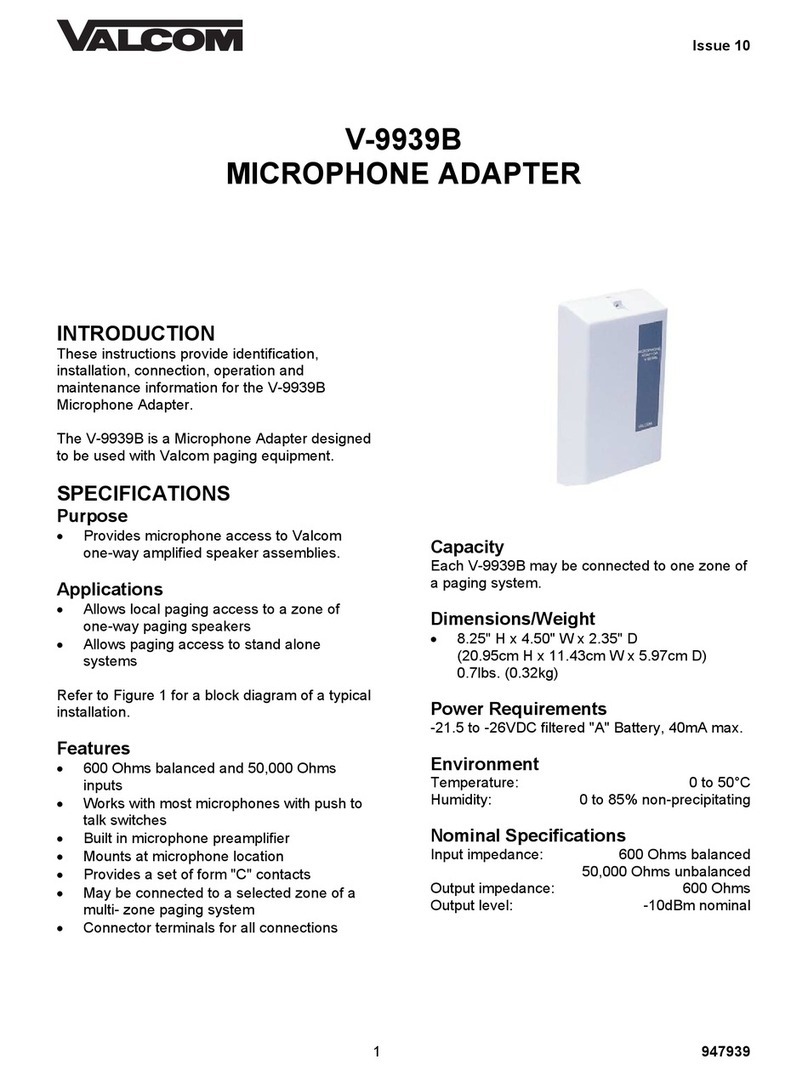 Valcom V-9939B User manual