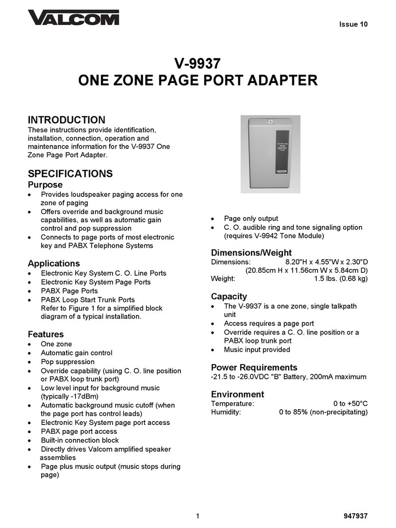 Valcom V-9937 user guide