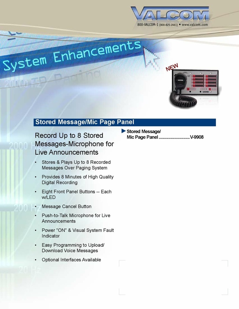 Valcom V-9908 User manual