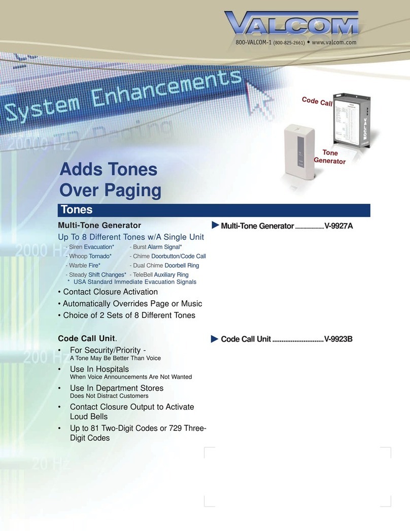 Valcom V-9923B User manual