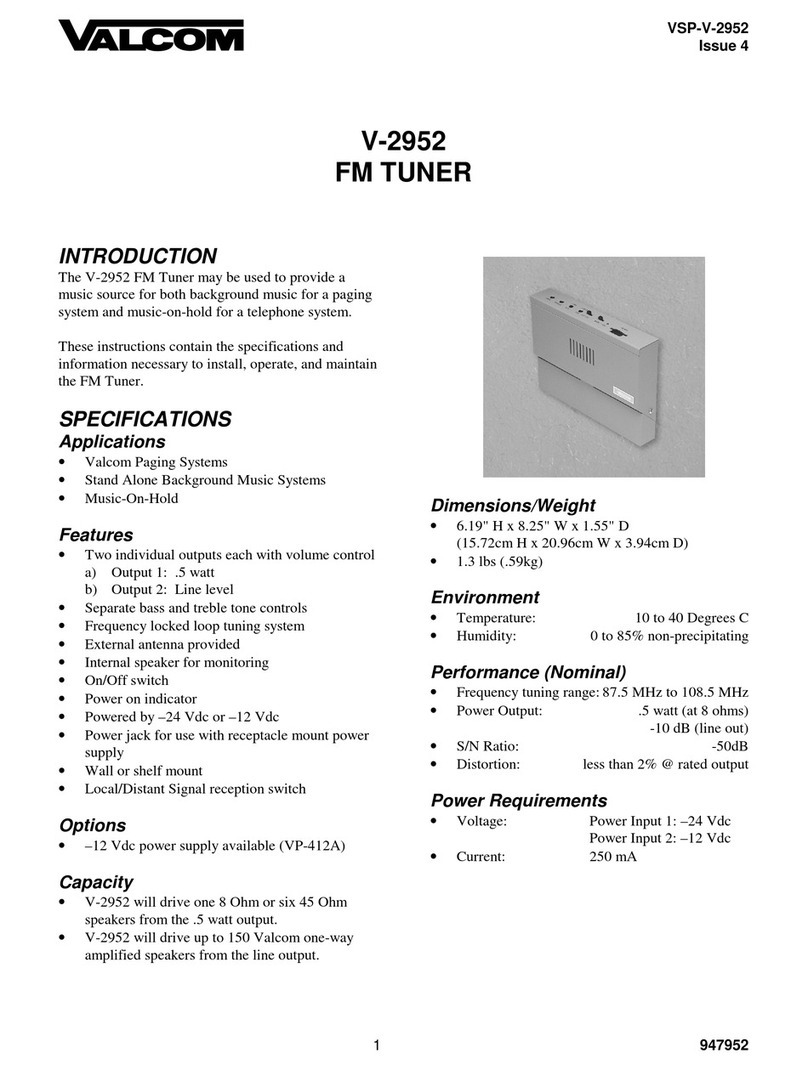 Valcom V-2952 user guide