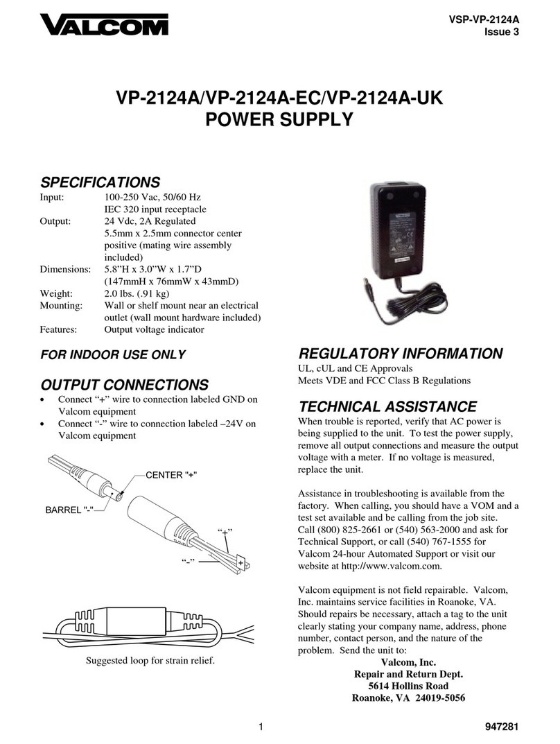 Valcom VP-2124A User manual