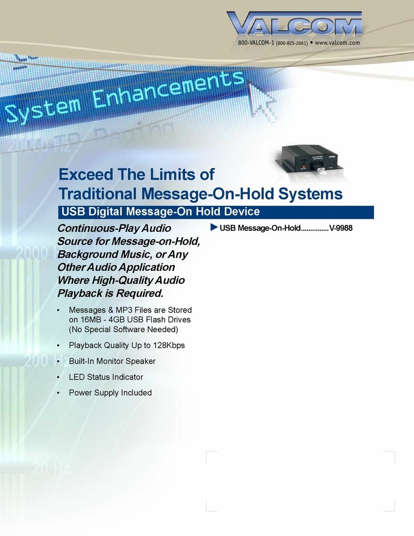 Valcom V-9988 User manual
