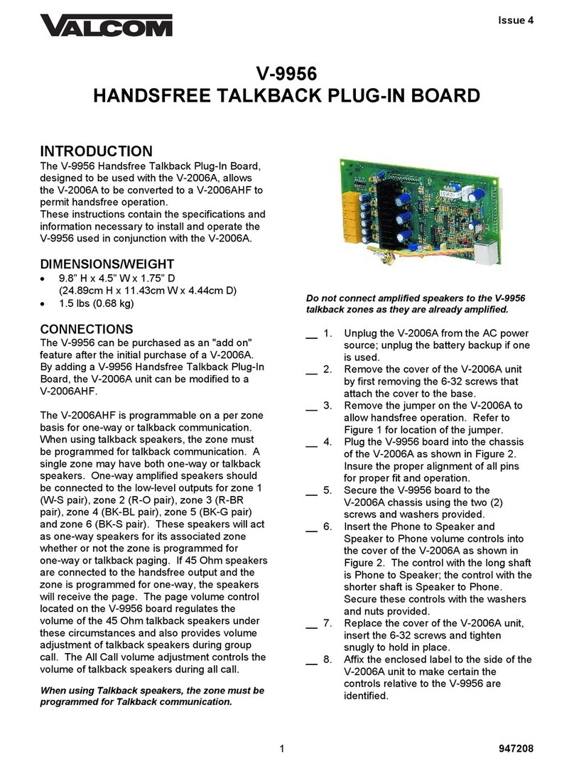 Valcom V-9956 user guide