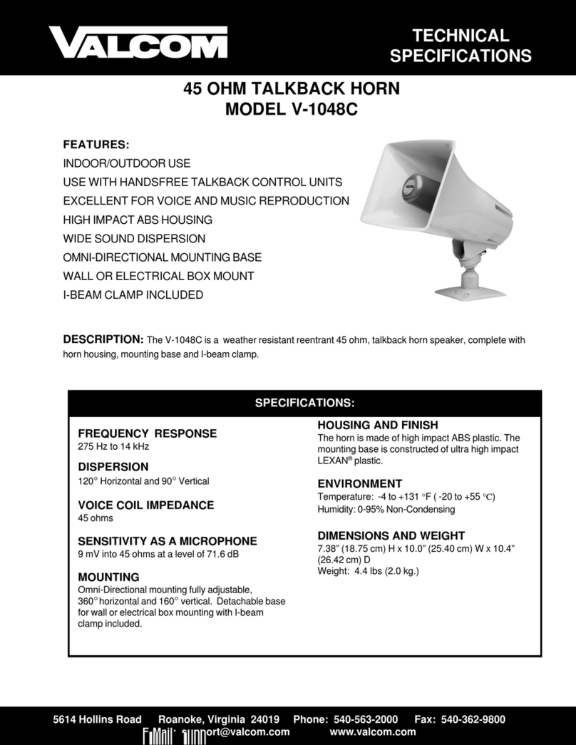 Valcom V-1048C User manual
