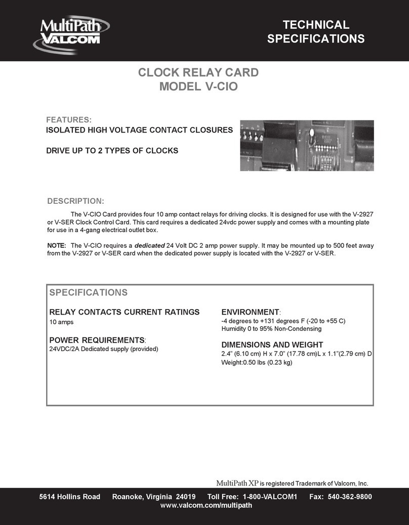 Valcom V-CIO Technical specifications